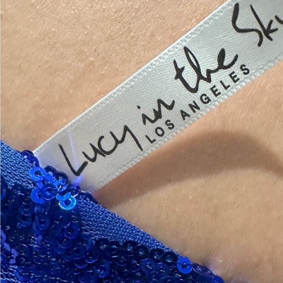 Lucy in the Sky Royal Blue Long Sleeve Dress - Picture 4 of 4